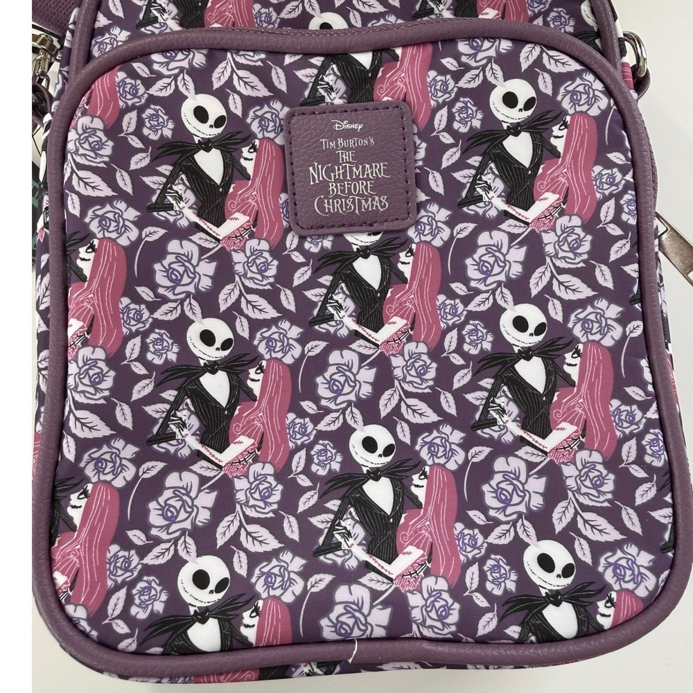Bioworld Nightmare Before Christmas Jack & Sally Purple Crossbody Bag Disney NWT - Picture 2 of 8